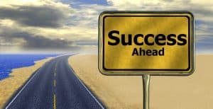 success ahead sign